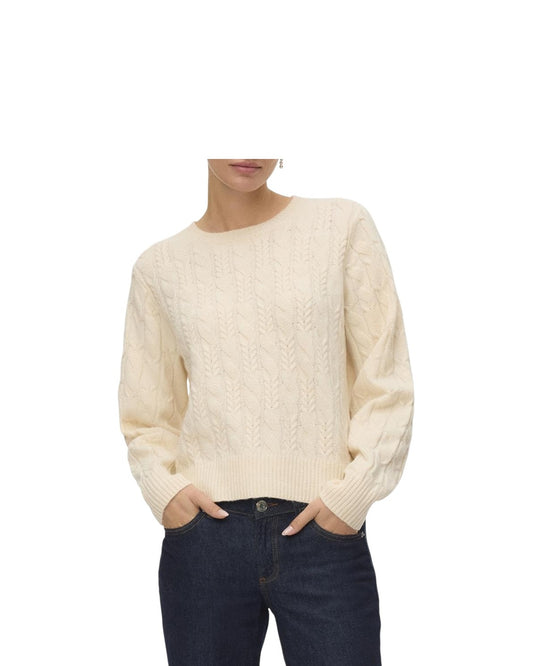 Vero moda maglia donna a treccie vmaries ls oneck cable
pullover bf