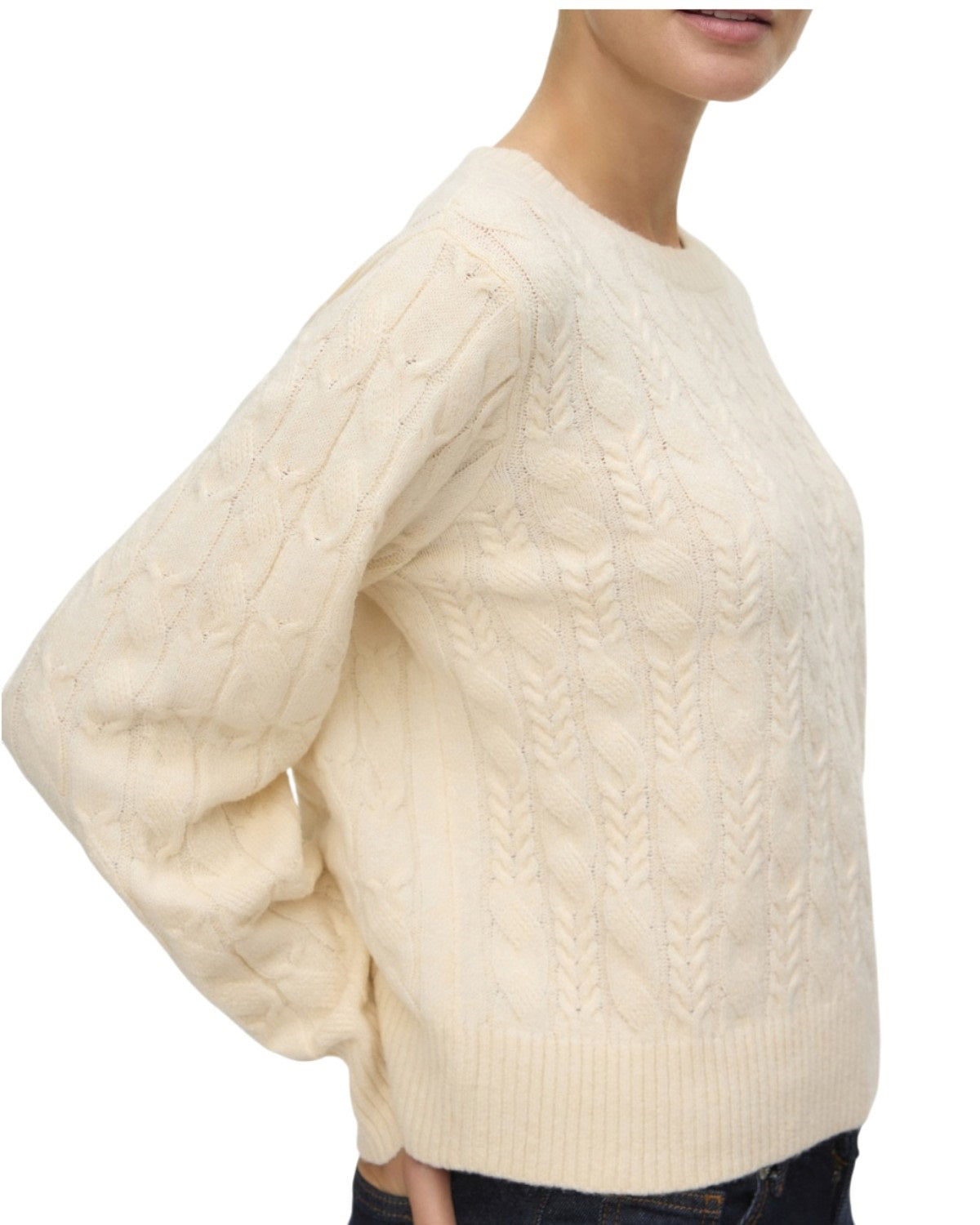 Vero moda maglia donna a treccie vmaries ls oneck cable
pullover bf