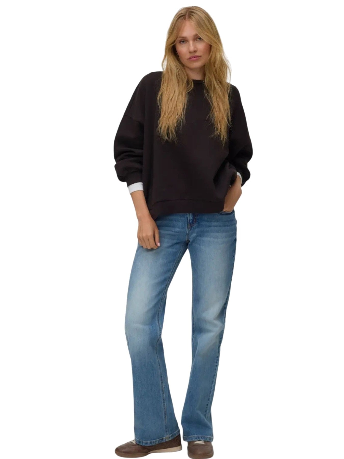Vero moda felpa donna Flc mteddy maly ls sweatshirt jrs