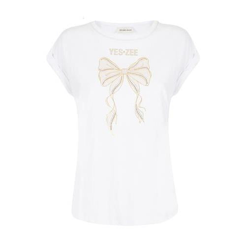 Yes-Zee t-shirt giro collo con stampa davanti