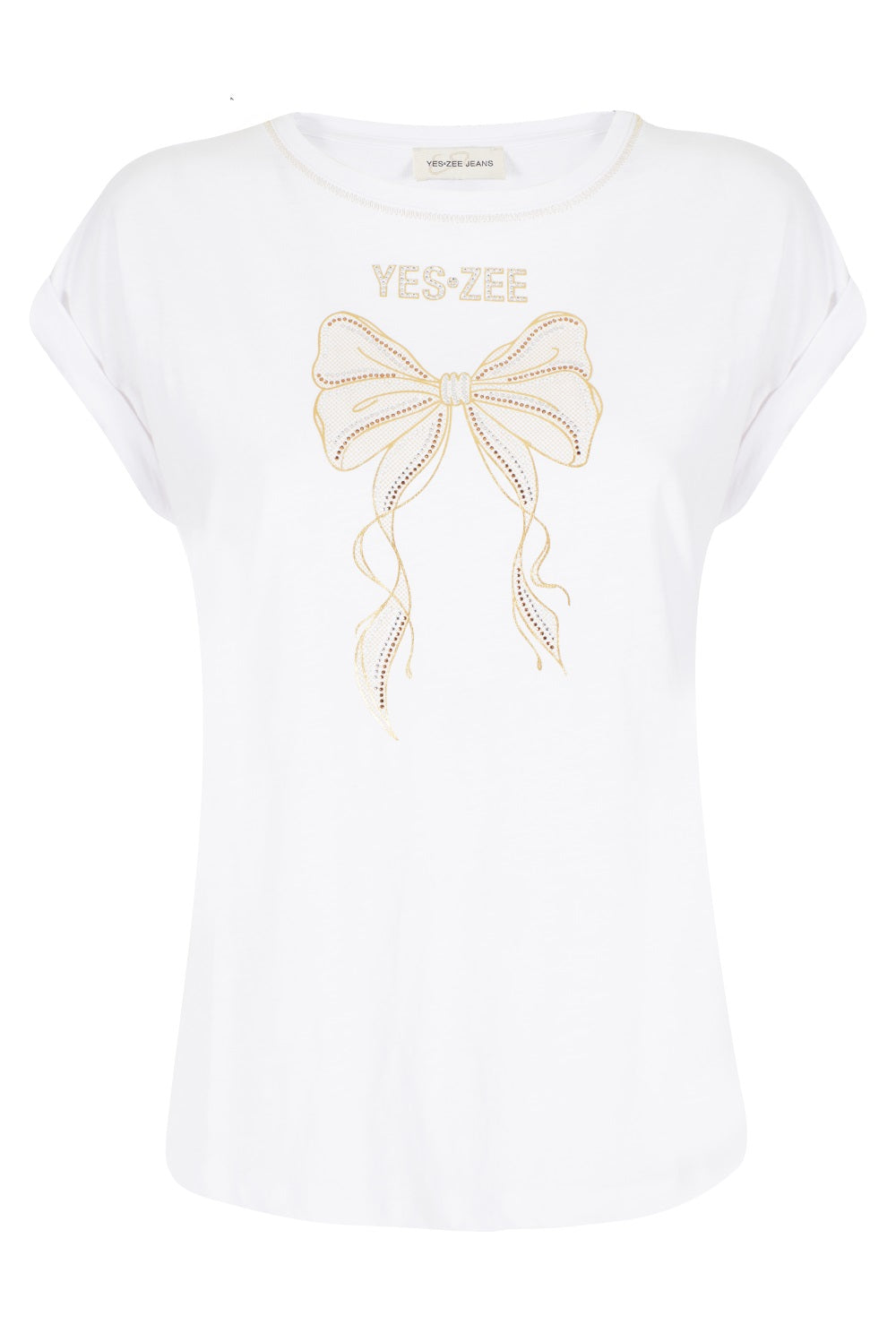 Yes-Zee t-shirt giro collo con stampa davanti