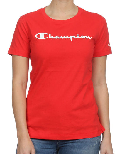 champion t-shirt giro collo con scritta