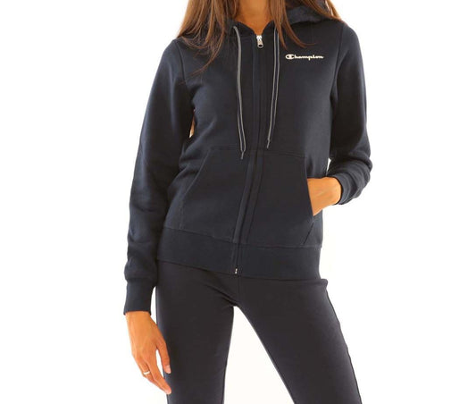 donna felpa zip lunga cappuccio banda