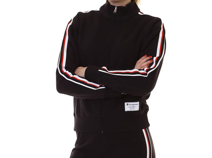 donna felpa zip lunga banda