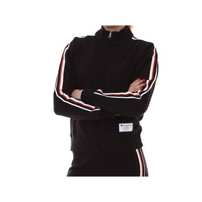 donna felpa zip lunga banda