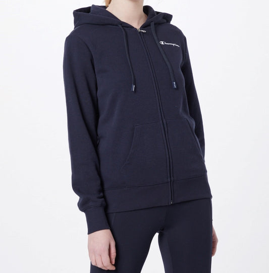 Chiampion felpa zip lunga cappuccio donna ultra light spring terry (gr.260)