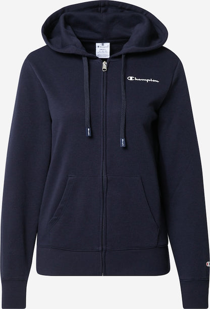 Chiampion felpa zip lunga cappuccio donna ultra light spring terry (gr.260)