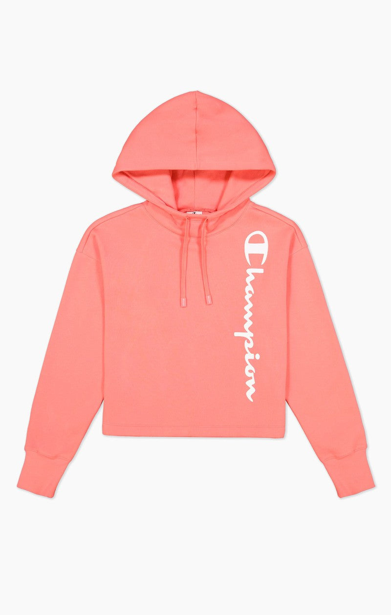 Champion felpa capp scritta laterale donna