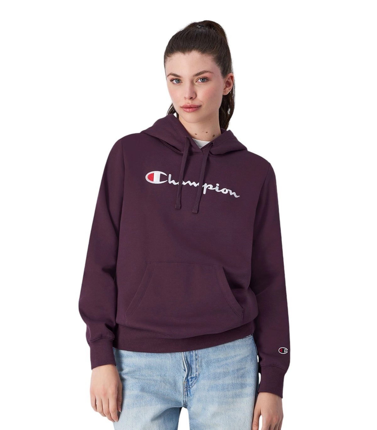 Champion felpa cappuccio W logo