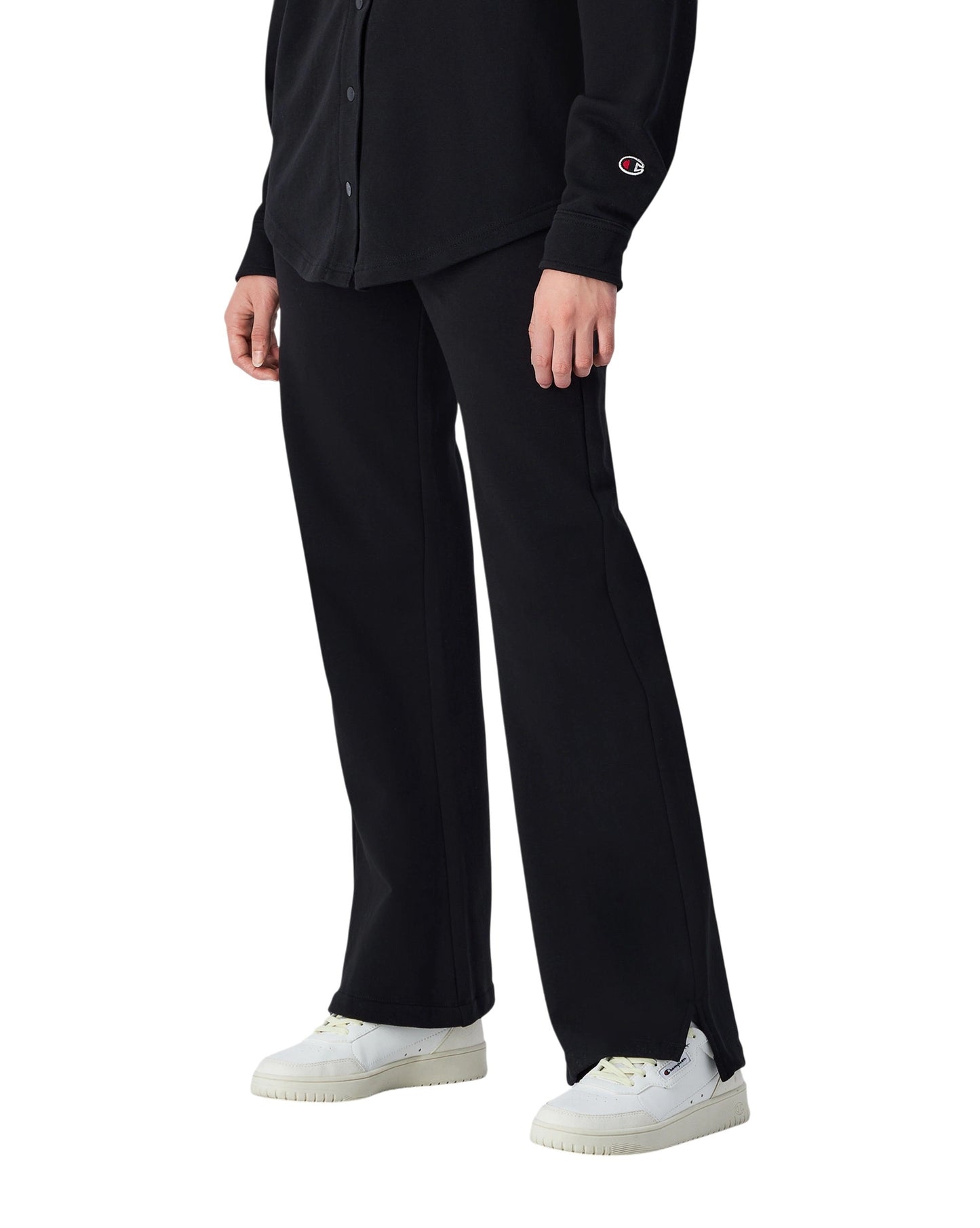 Champion Pantaloni Flare Slim Fit Script Shop Nero Donna