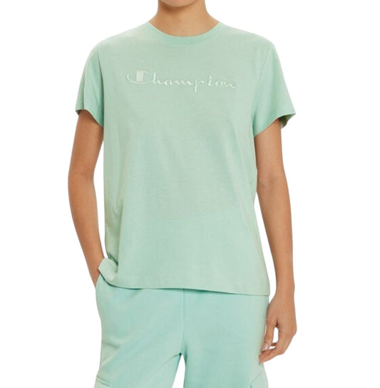 Champion t-shirt donna con logo ricamato tono su tono art.117650