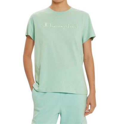 Champion t-shirt donna con logo ricamato tono su tono art.117650