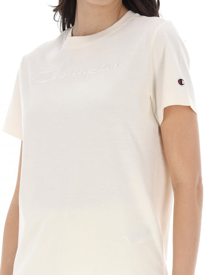 Champion t-shirt donna con logo ricamato tono su tono art.117650
