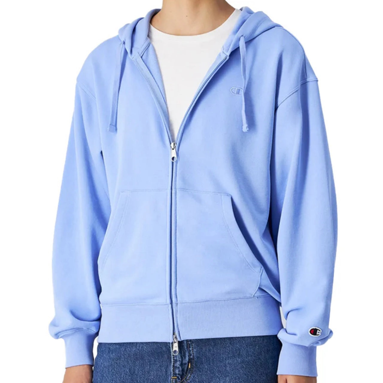 Champion felpa zip lunga cappuccio