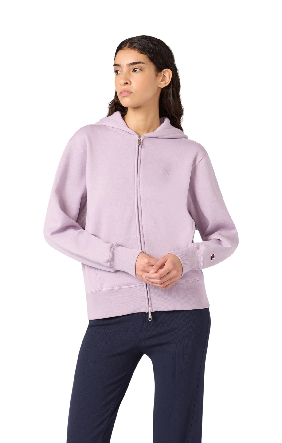 Champion felpa zip lunga cappuccio donna