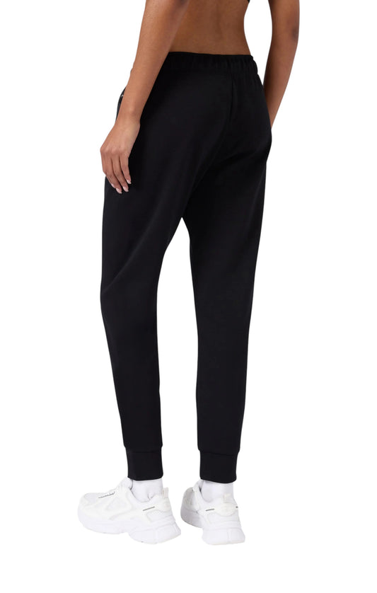 Champion Pantaloni Donna Slim Fit Con Polsini E Tasche Con Zip C-Tech Nero