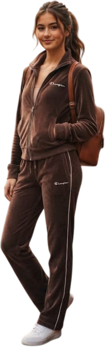 Champion tuta zip lunga dona in ciniglia di cotone