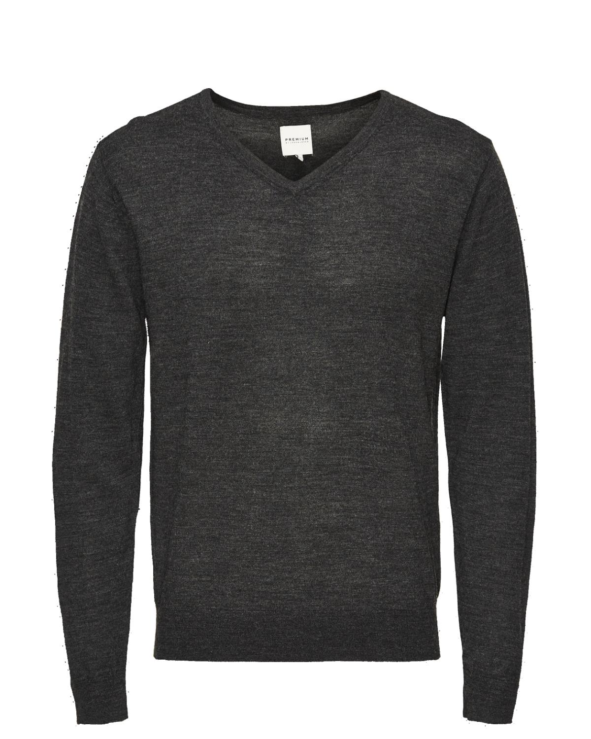 Maglia collo a V in lana merinos