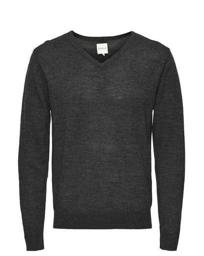 Maglia collo a V in lana merinos