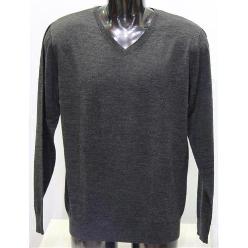 Maglia collo a V in lana merinos