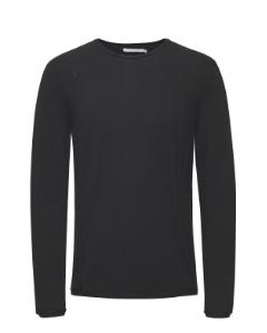 Maglia giro collo, cotone, motivo smagliato, modello RAF