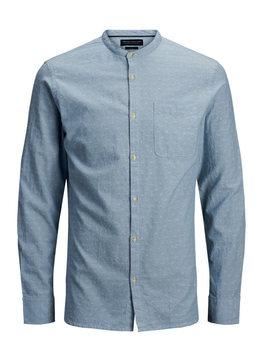 jack&jones camicia manica lunga collo alla coreana milton