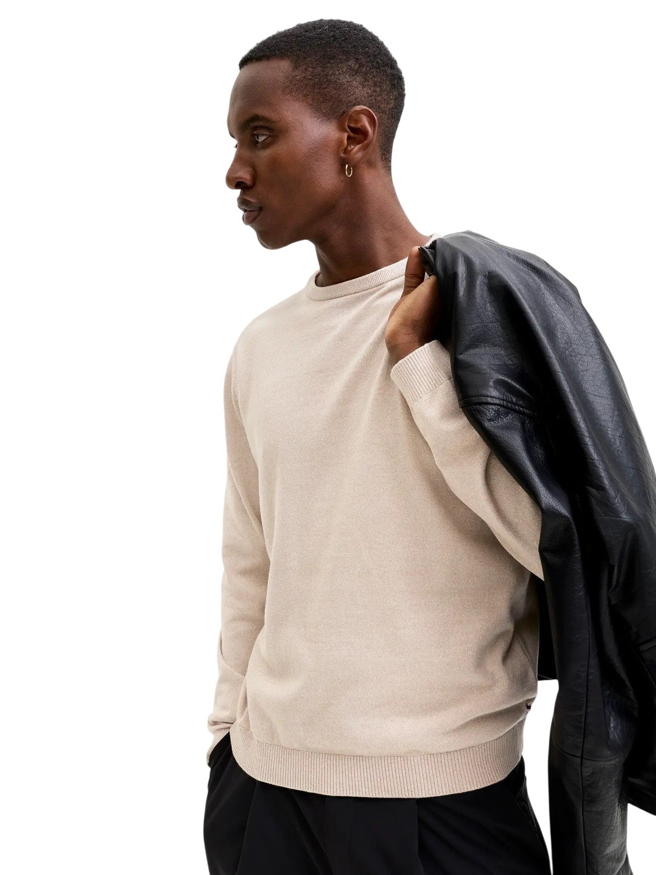 JAck&Jones maglia giro collo in cotone ebasic knit crew neck noos