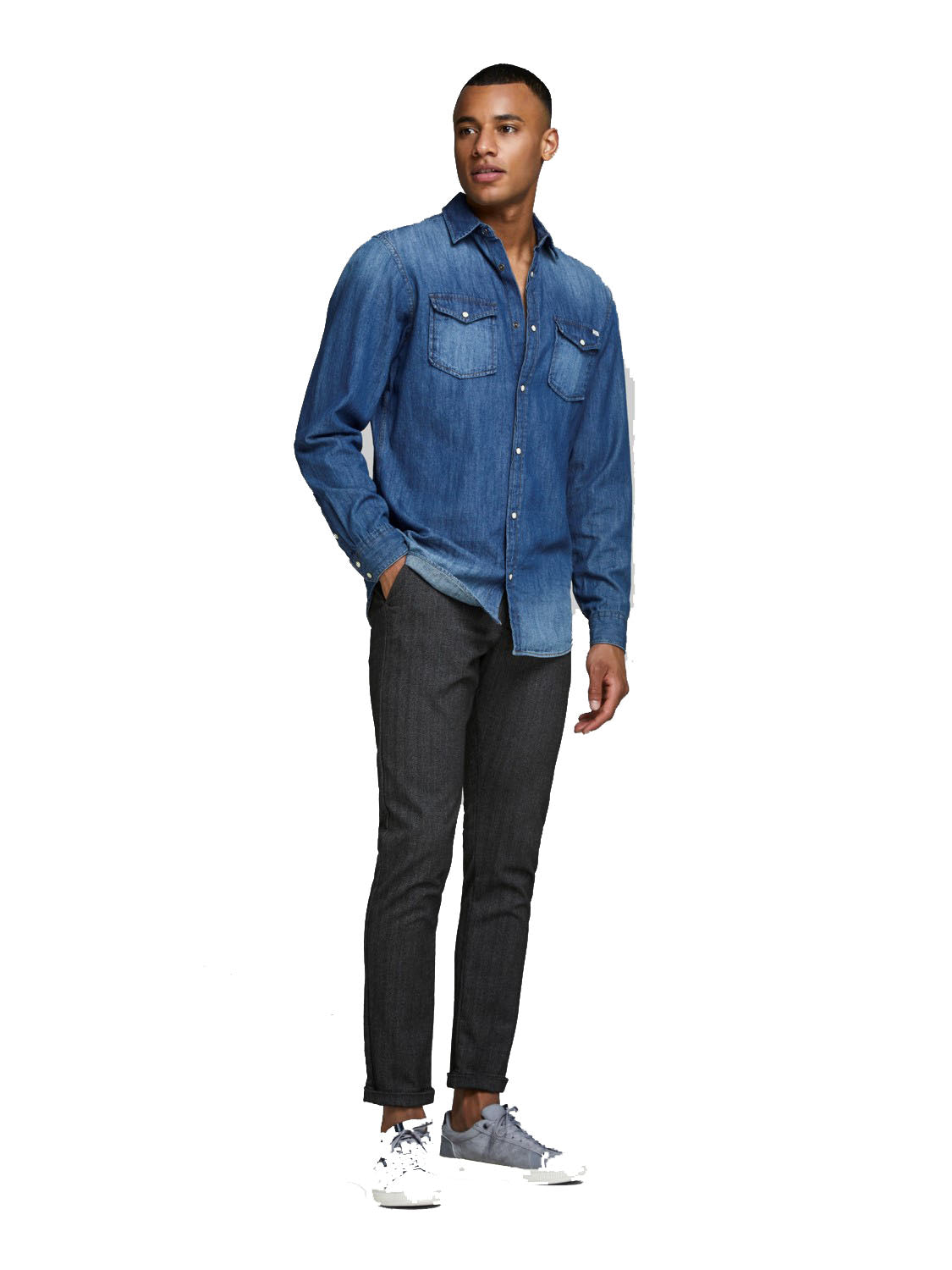jack&jones pantalone tessuto spina pesce mod. connor