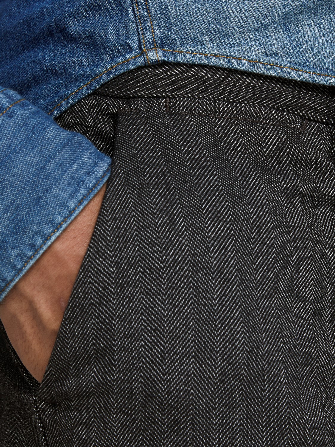 jack&jones pantalone tessuto spina pesce mod. connor