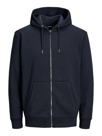 jack&jones felpa zip lunga cappuccio mod soft