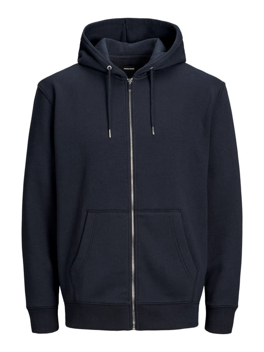 jack&jones felpa zip lunga cappuccio mod soft