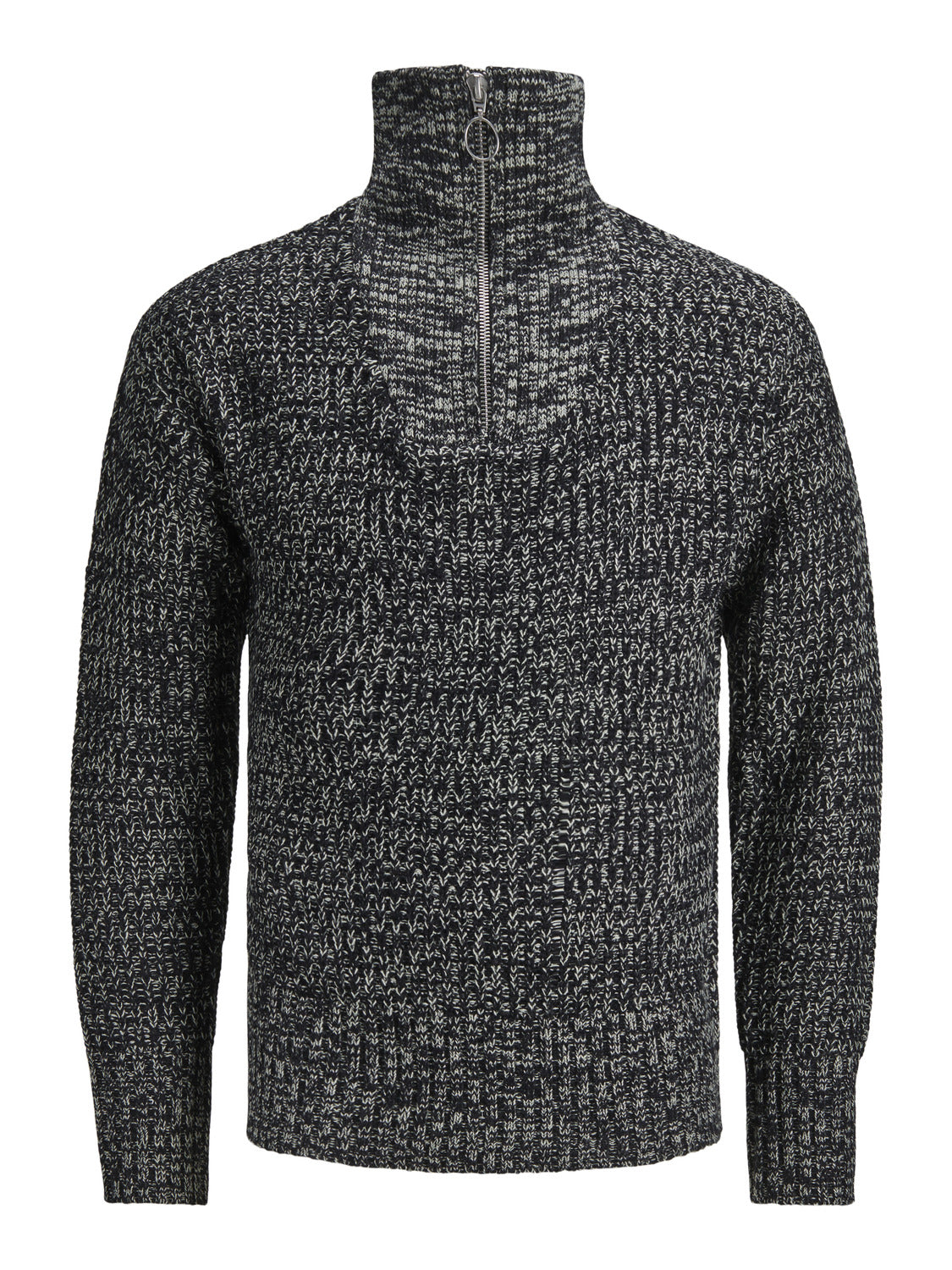 Jack&jons maglione mezza zip uomo jorfellow knit half zip blk