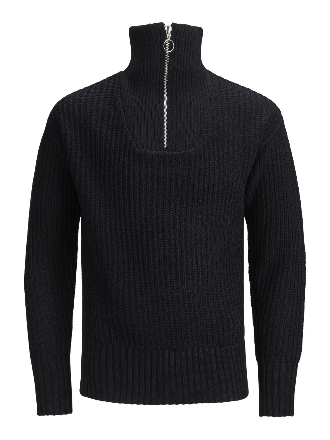 Jack&jons maglione mezza zip uomo jorfellow knit half zip blk