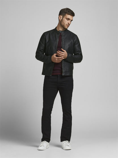 Jack&Jones Giubbino in pelle sintetica jjewarner jacket noos