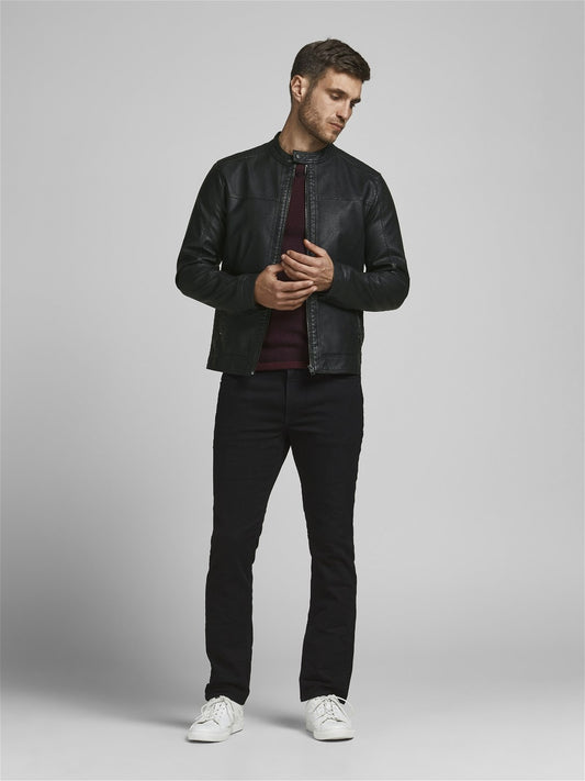 Jack&Jones Giubbino in pelle sintetica jjewarner jacket noos