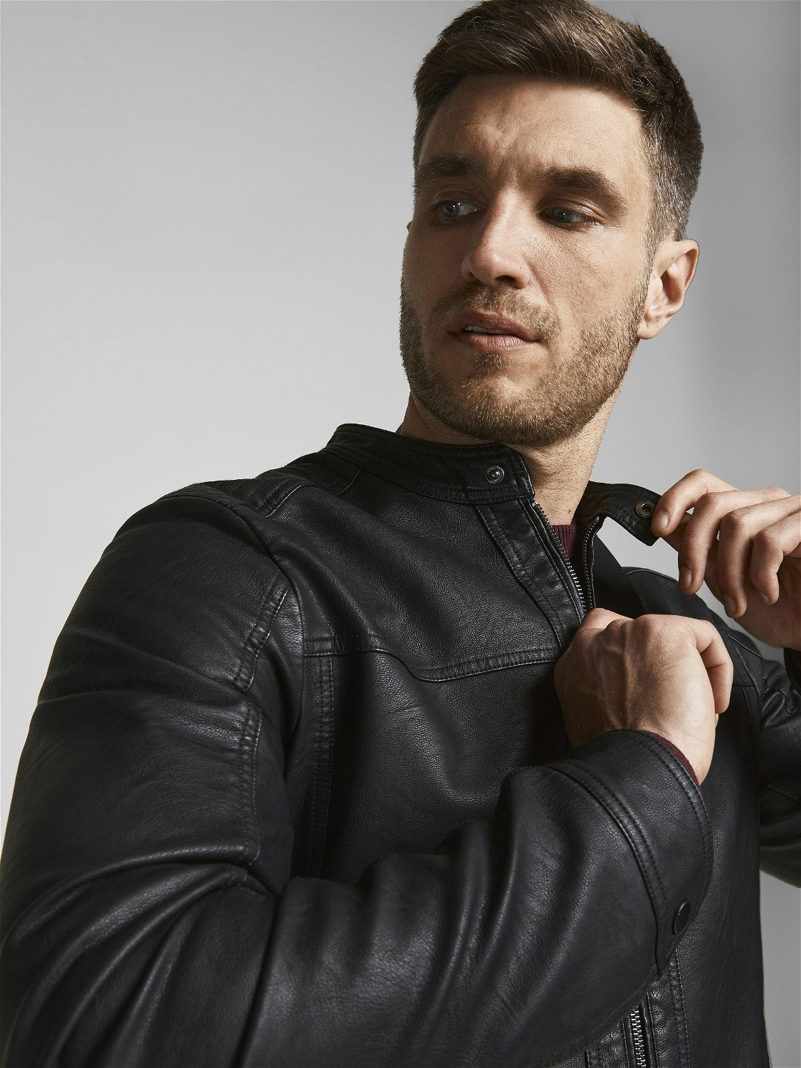 Jack&Jones Giubbino in pelle sintetica jjewarner jacket noos