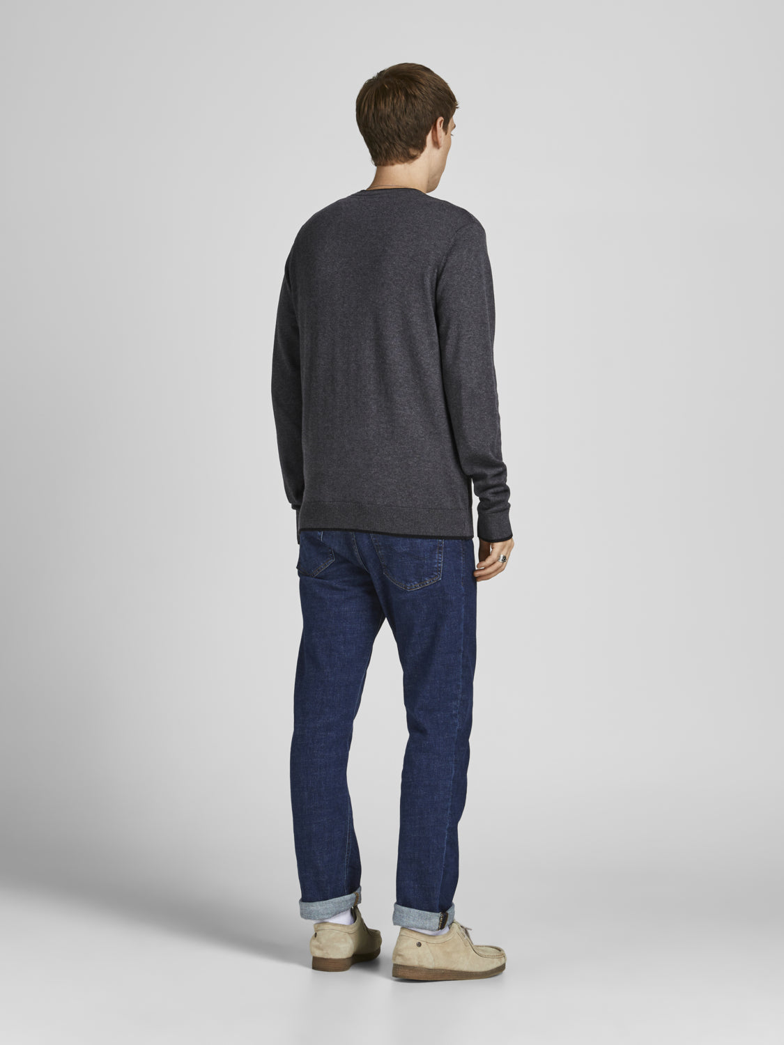 Jack&jons maglia a collo a V uomo jorlegend knit v-neck sn