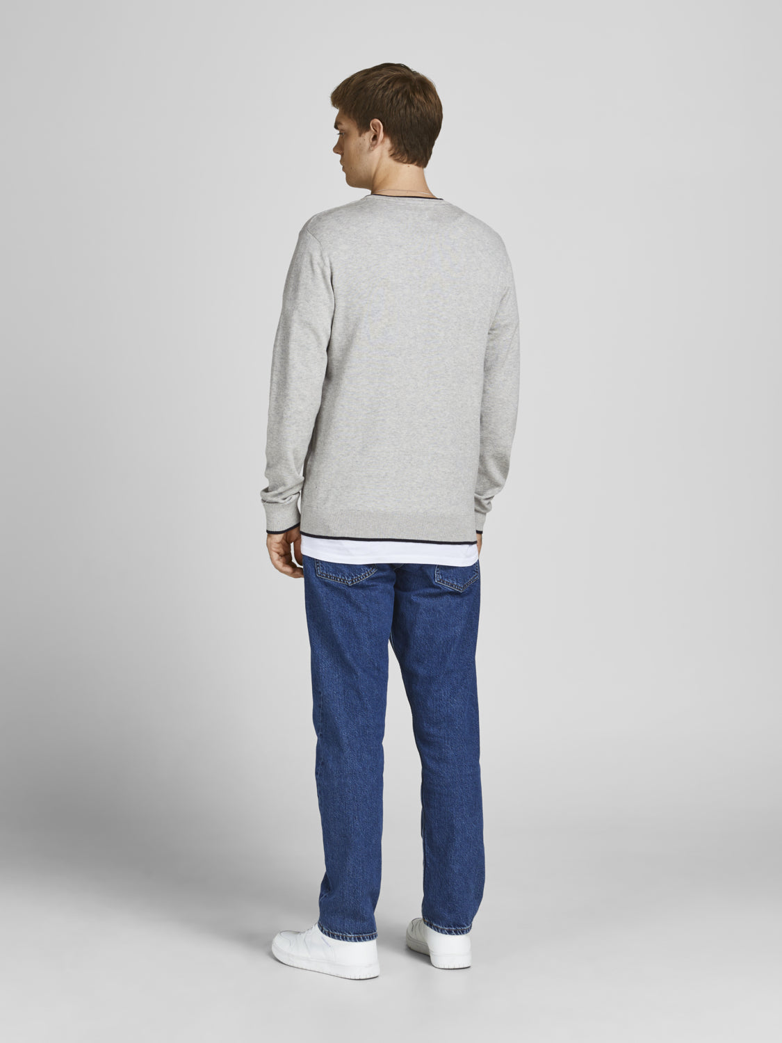 Jack&jons maglia a collo a V uomo jorlegend knit v-neck sn