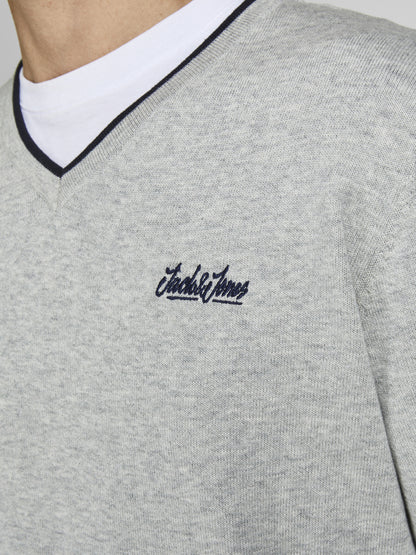 Jack&jons maglia a collo a V uomo jorlegend knit v-neck sn
