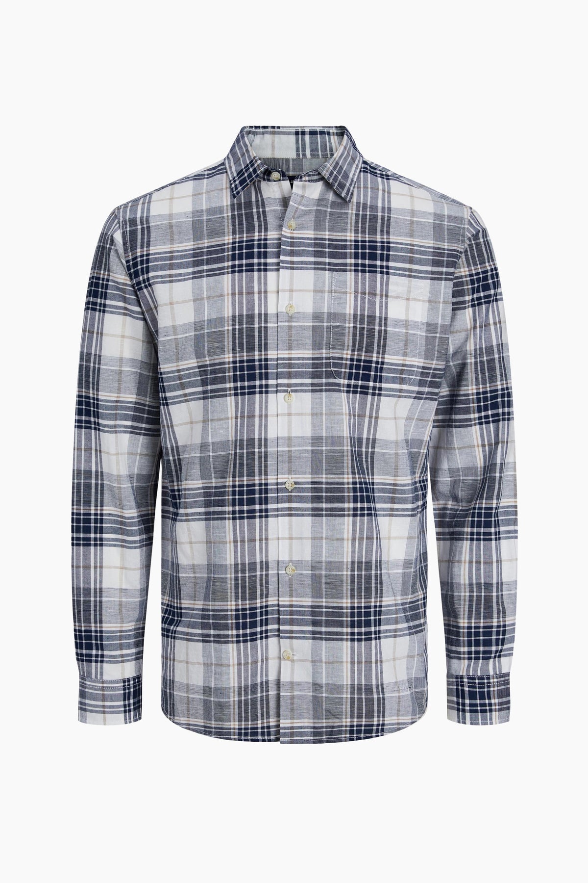 Jack camicia manica lunfa ceckin misto lino