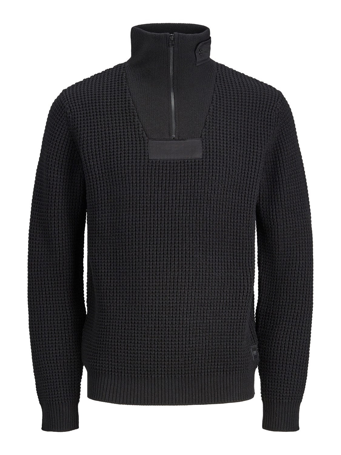 Jack&Jone maglione mezzi zip cowaffle knit high neck