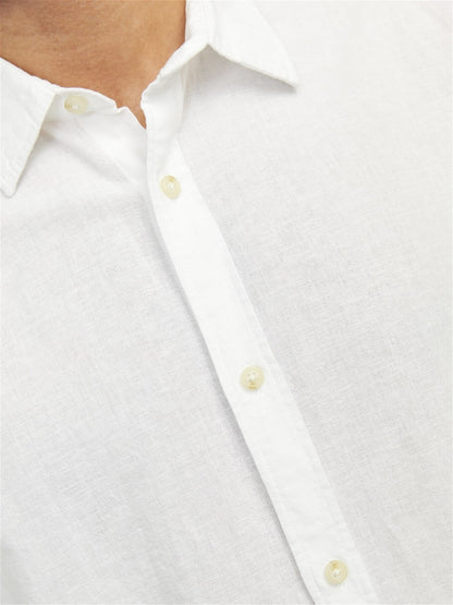 jack&jones camicia m/m in misto lino  jjesummer linen blend shirt