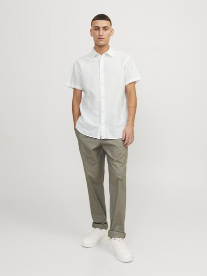 jack&jones camicia m/m in misto lino  jjesummer linen blend shirt