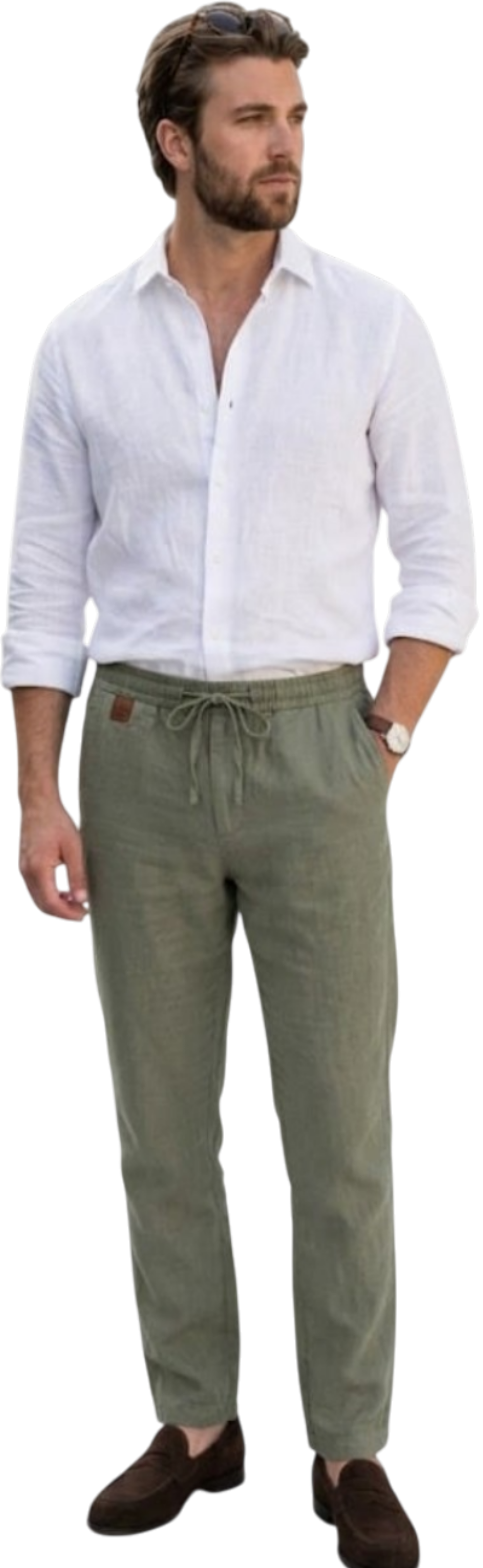 Jack&Jones panatlone in lino cpn colisse jpstkane summer jogger sn