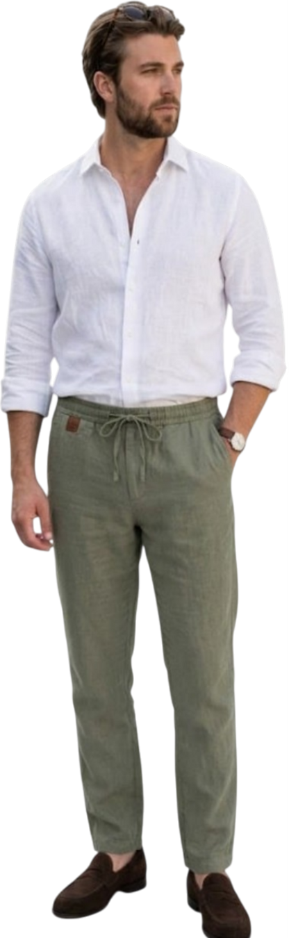 Jack&Jones panatlone in lino cpn colisse jpstkane summer jogger sn