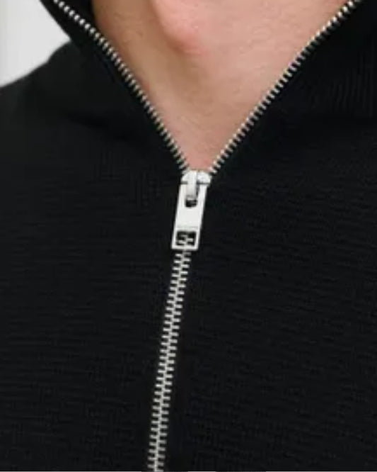 Jack & Jones maglia mezza zip in cotone