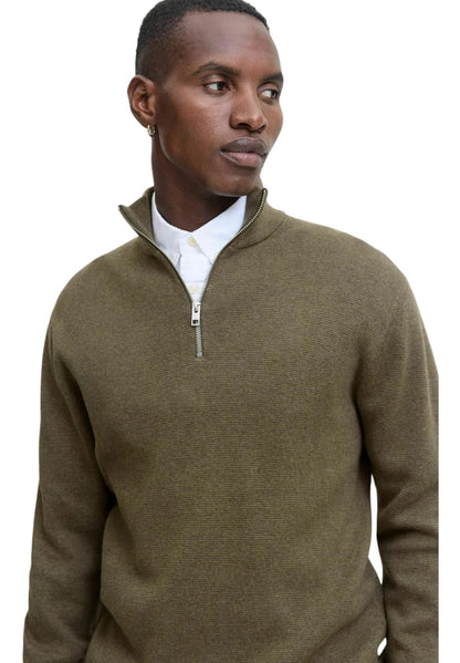 Jack & Jones maglia mezza zip in cotone