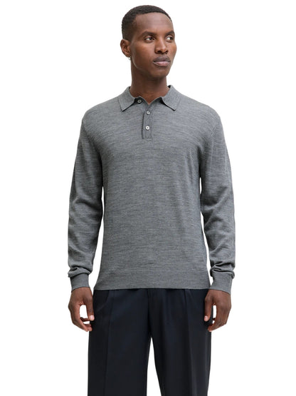 Jack&Jones  maglia a polo con 2 bottoni lana