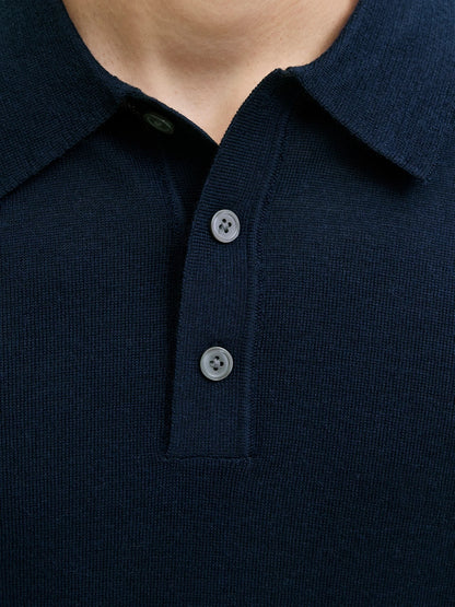 Jack&Jones  maglia a polo con 2 bottoni lana