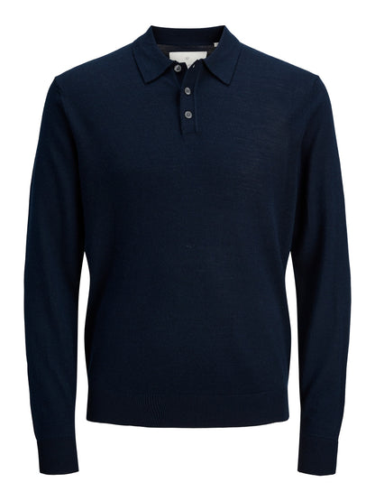 Jack&Jones  maglia a polo con 2 bottoni lana
